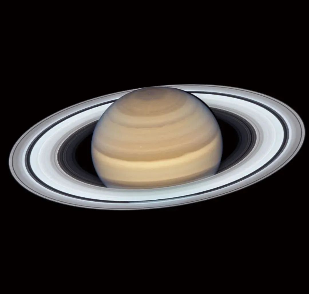 Hubble's Wide Field Camera Captures Saturn's Striking Atmospheric Stripes