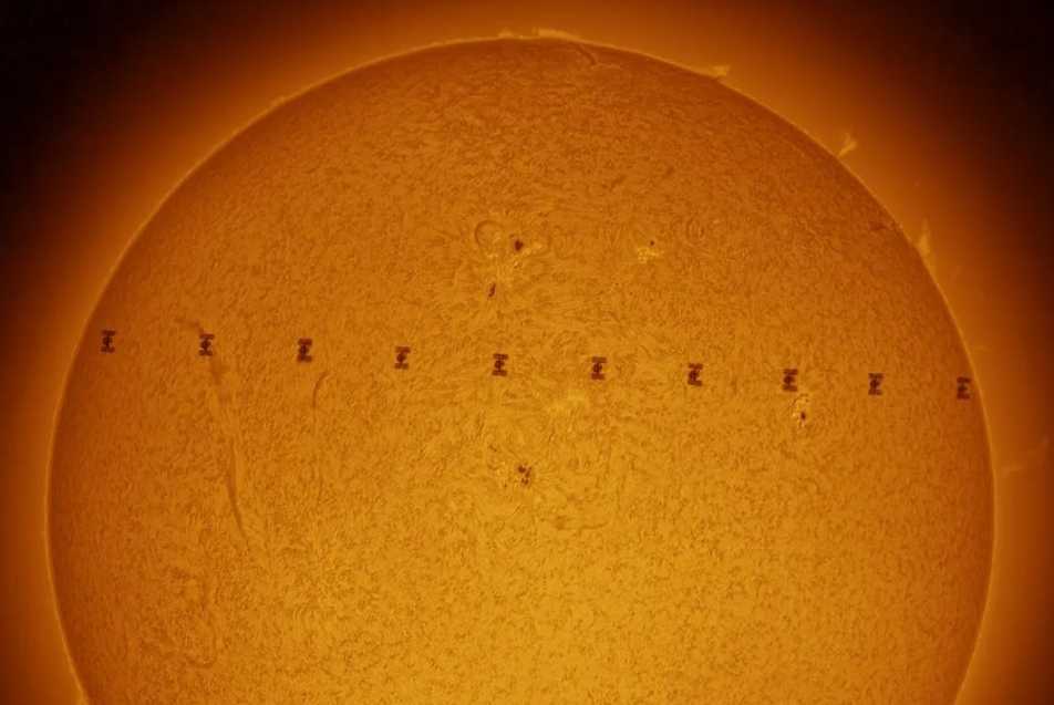 The International Space Station Transit: A Fleeting Solar Spectacle